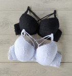 Saura stanik miseczka D z paskami na biuście 