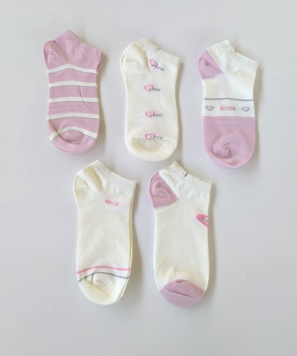 Stopki damskie kremowo-różowe 5-pak.jpg