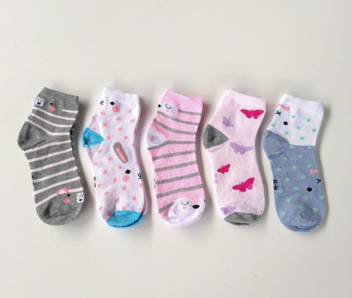 Skapretki dla dziewczynki kolorowe 5 par.jpg