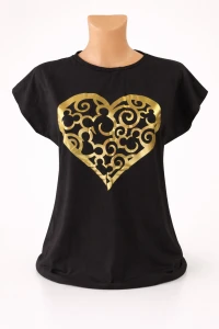 Lara bluzka damska bawełniana ze złotym sercem 