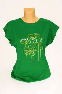 Rose bluzka damska bawełniana zielona 