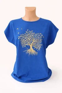 Lili bluzka damska bawełniana ze złotym drzewkiem