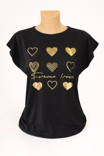 Care bluzka damska w złote serduszka.jpeg