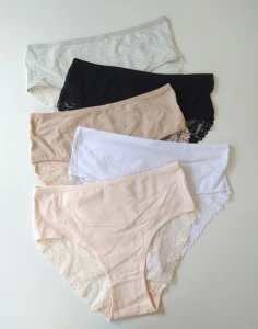 Wygodne majtki bawełniane z koronką – do 3XL Jasmina
